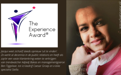 Jacqui genomineerd! The Experience Award 2020